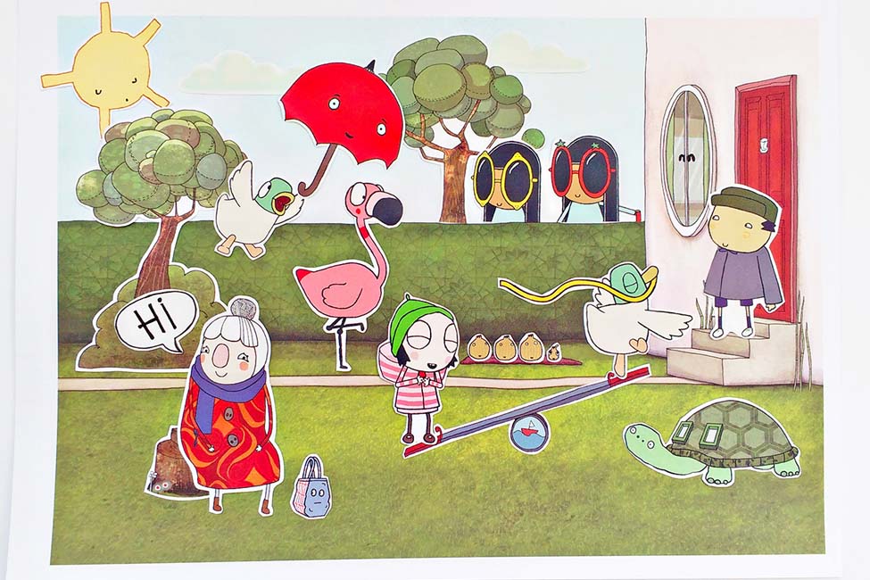 Sarah & Duck Collage Art
