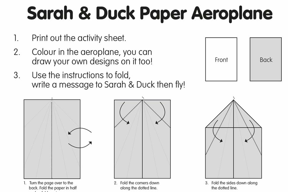 Sarah & Duck Paper Aeroplane